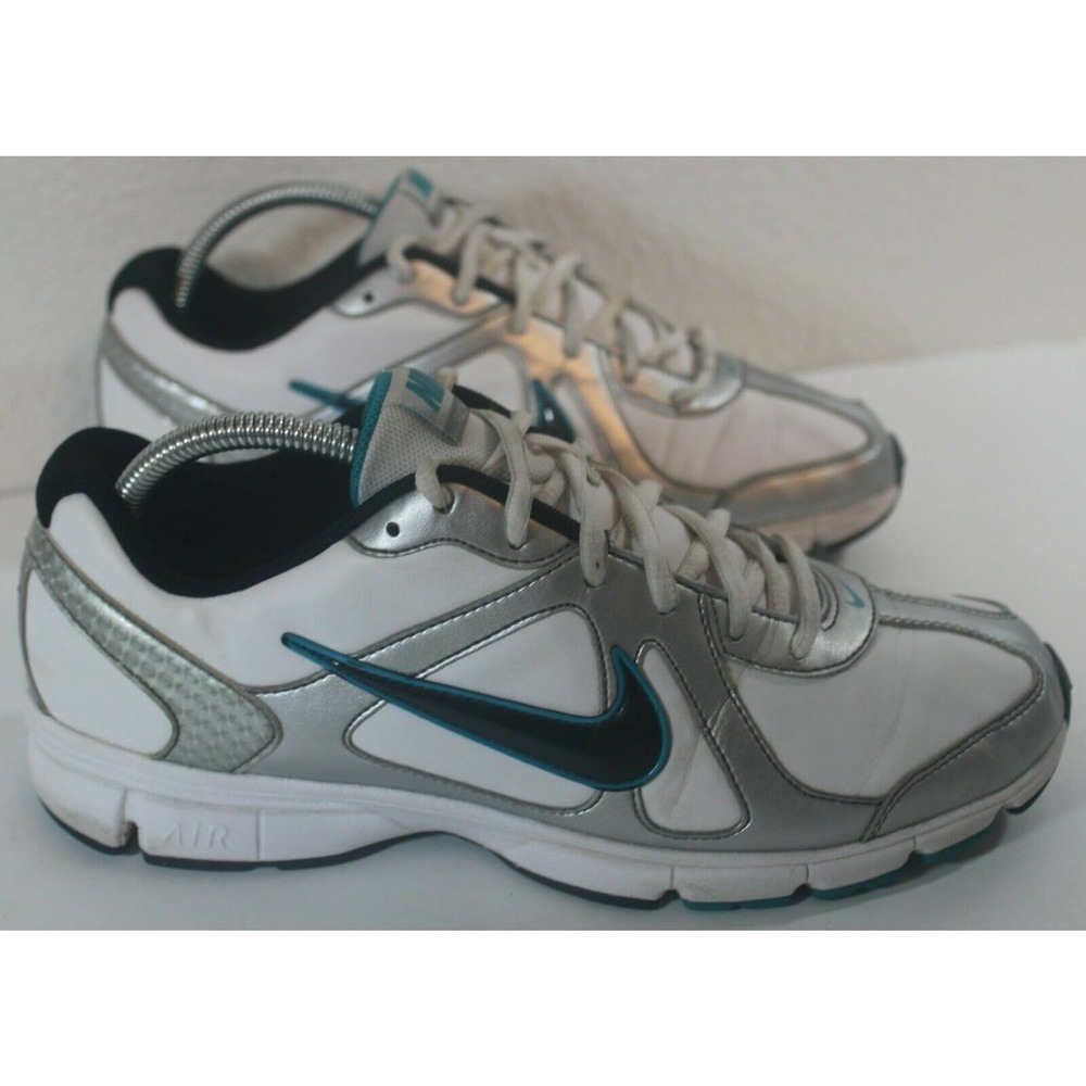 Nike Track Star 3 White Blue Silver Running Shoes Women's Size 10 Sneakers